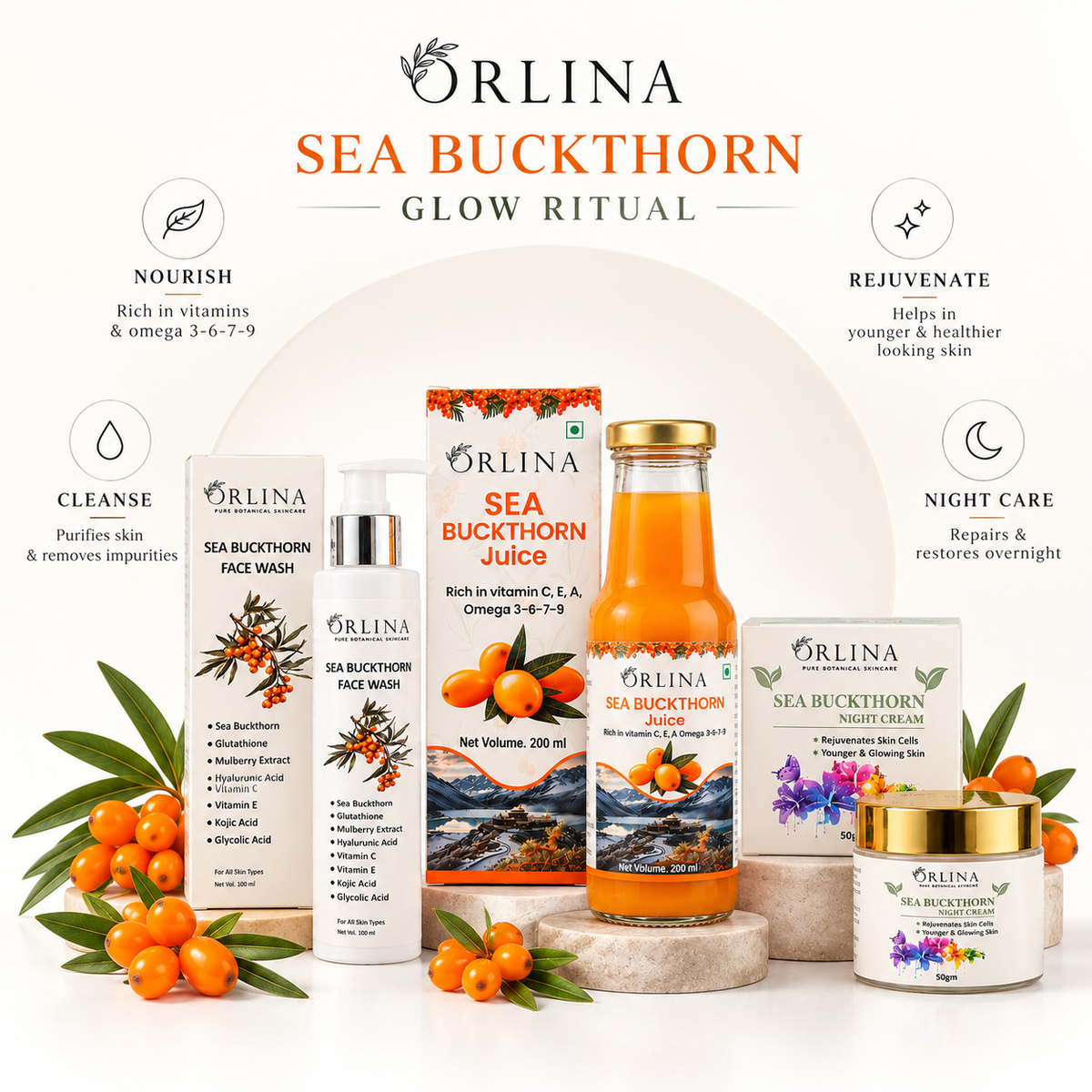 Sea Buckthorn Complete Glow Set - Orlina